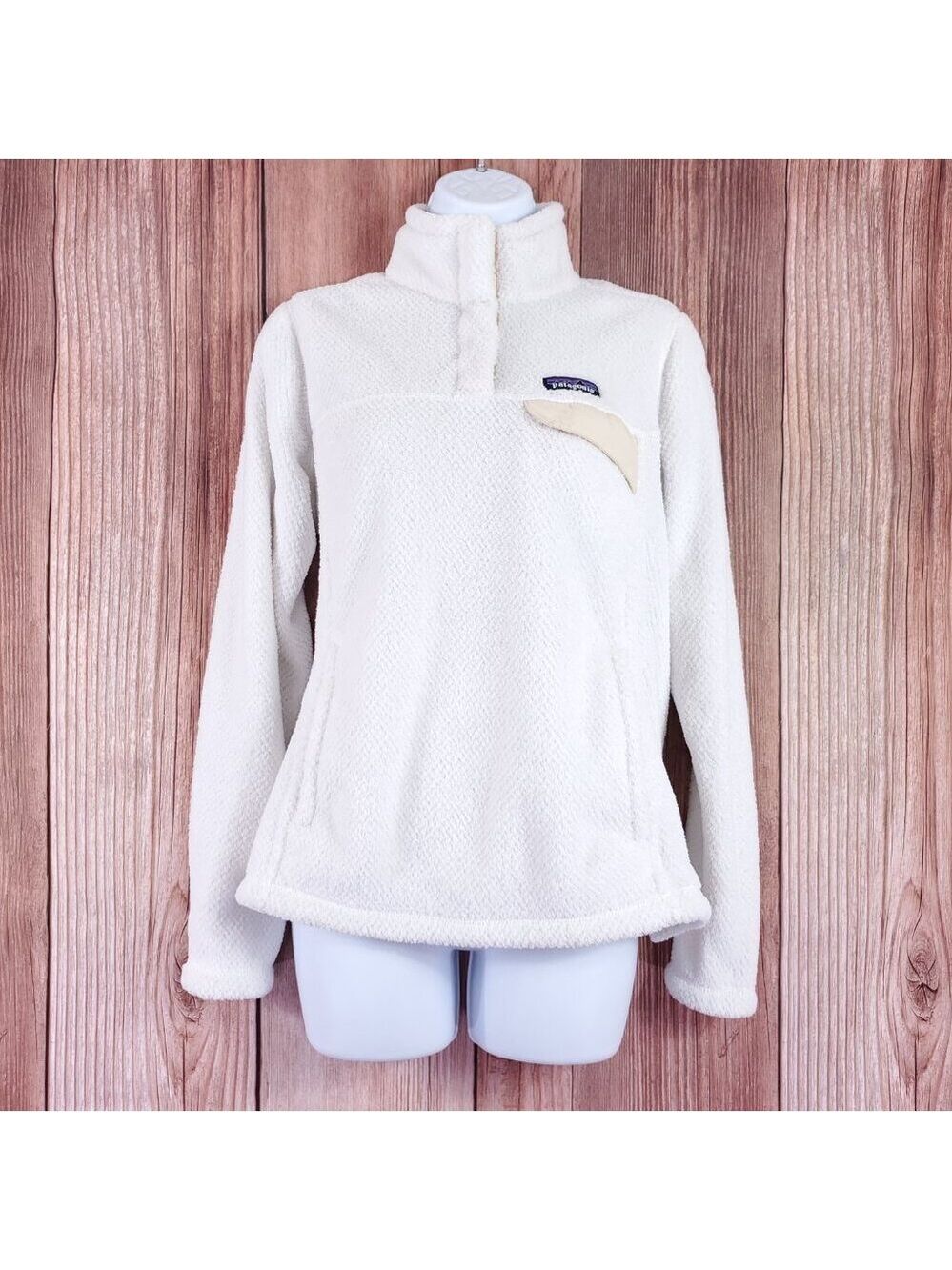 Patagonia Womens Small Re-Tool Snap-T Pullover Polartec Thermal Pro White 25443 - Picture 1 of 16